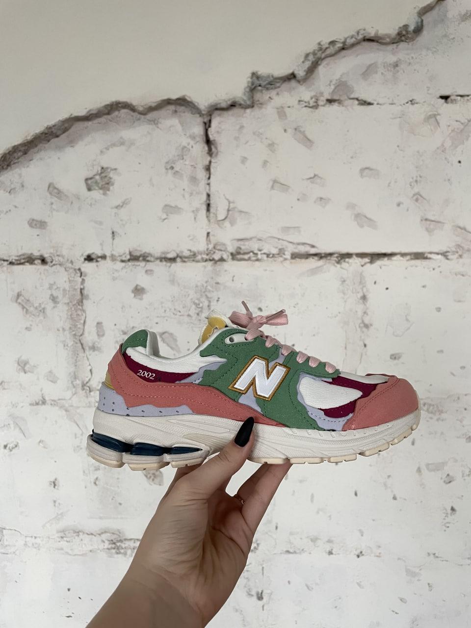 New Balance 2002R White Pink Green