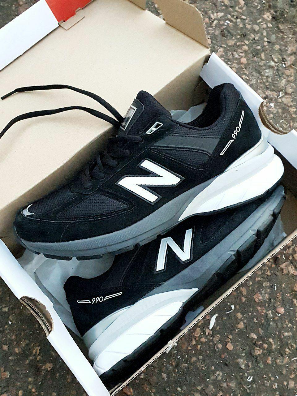 New Balance 990 V5 Black White Grey