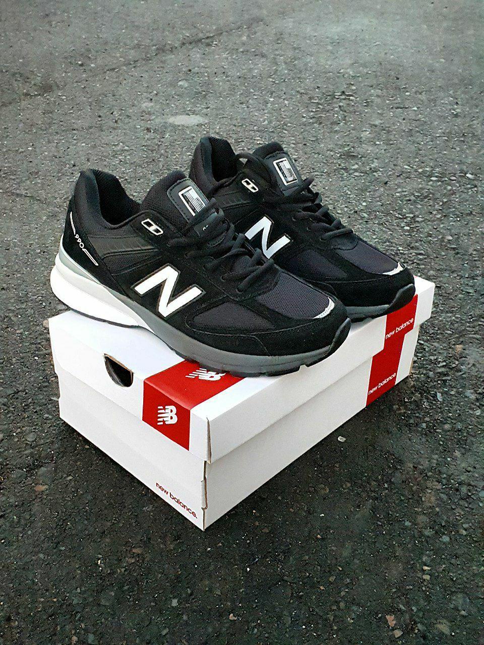 New Balance 990 V5 Black White Grey