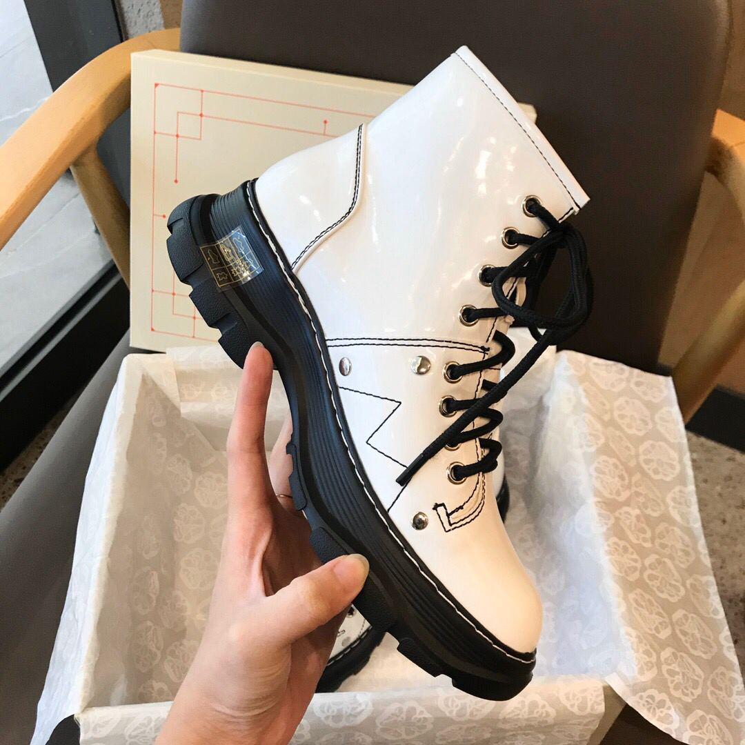 Alexander McQueen Boots Ankle White Black