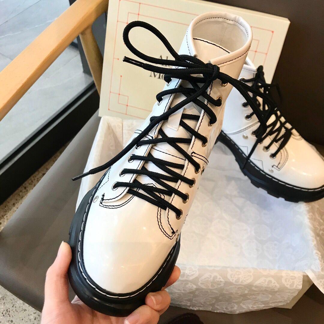 Alexander McQueen Boots Ankle White Black