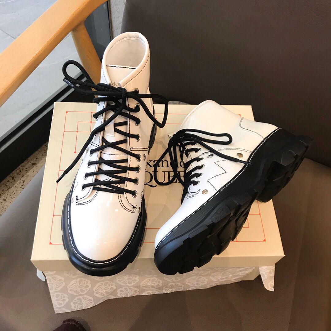 Alexander McQueen Boots Ankle White Black