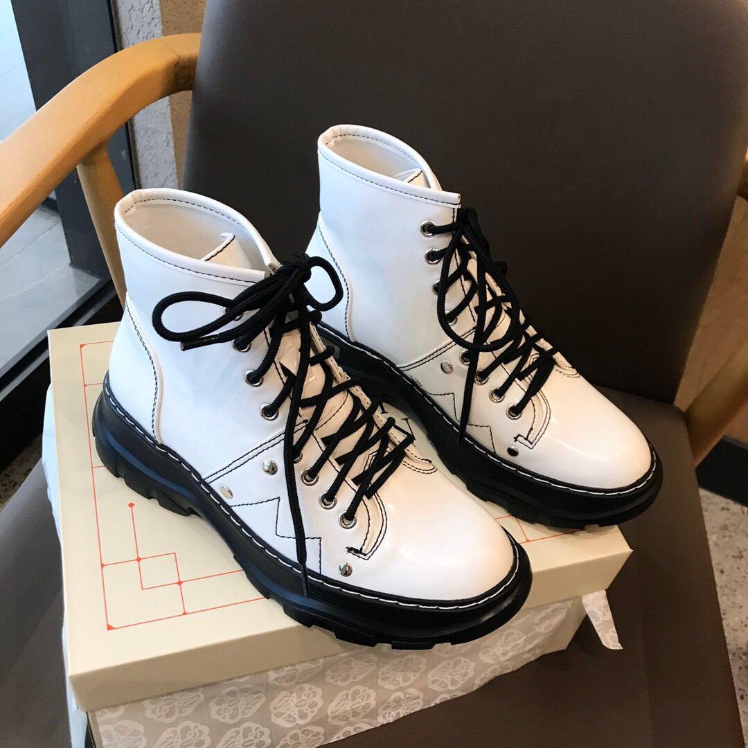 Alexander McQueen Boots Ankle White Black