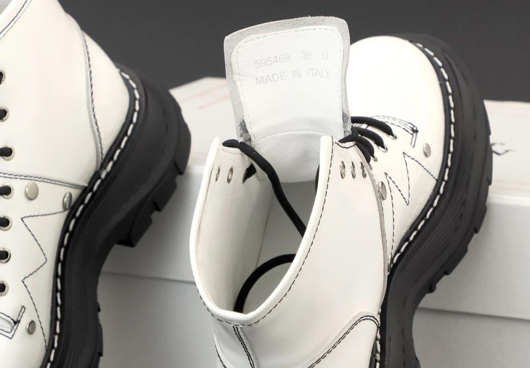 Alexander McQueen Boots Ankle White Black