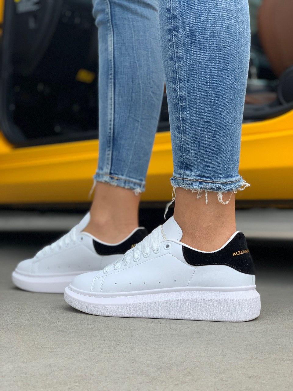 Alexander McQueen Low White Black 1