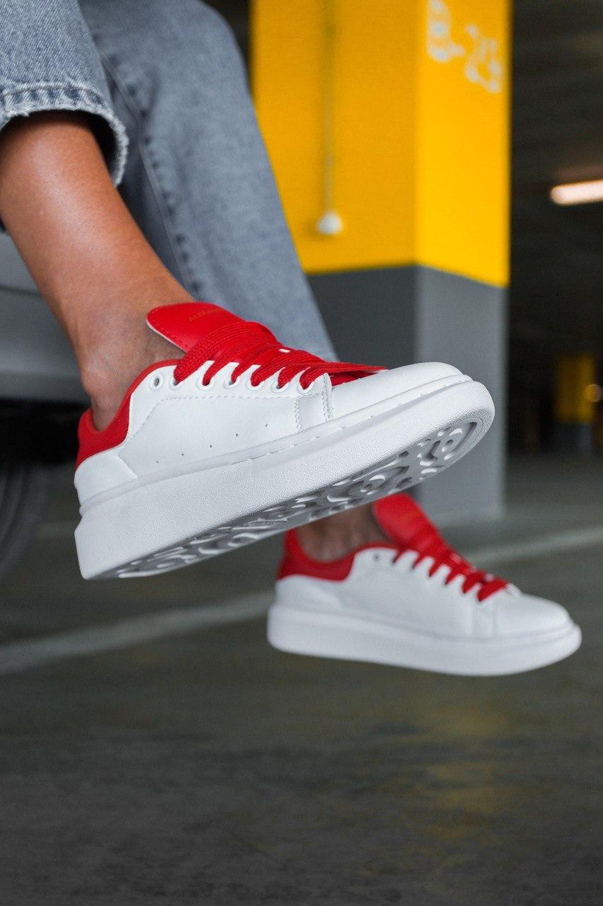 Alexander McQueen Low White Red