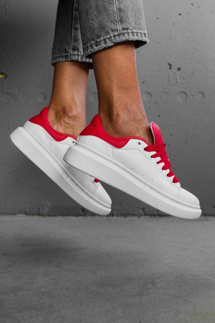 Alexander McQueen Low White Red
