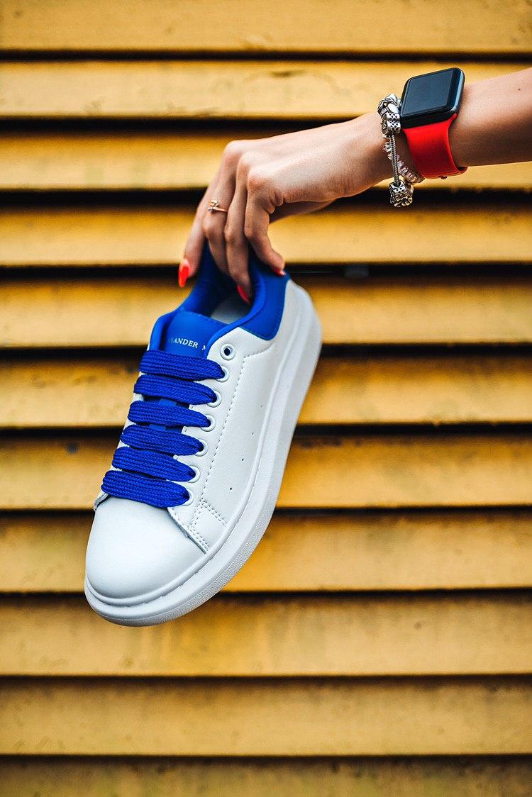 Alexander McQueen Low White Blue 1