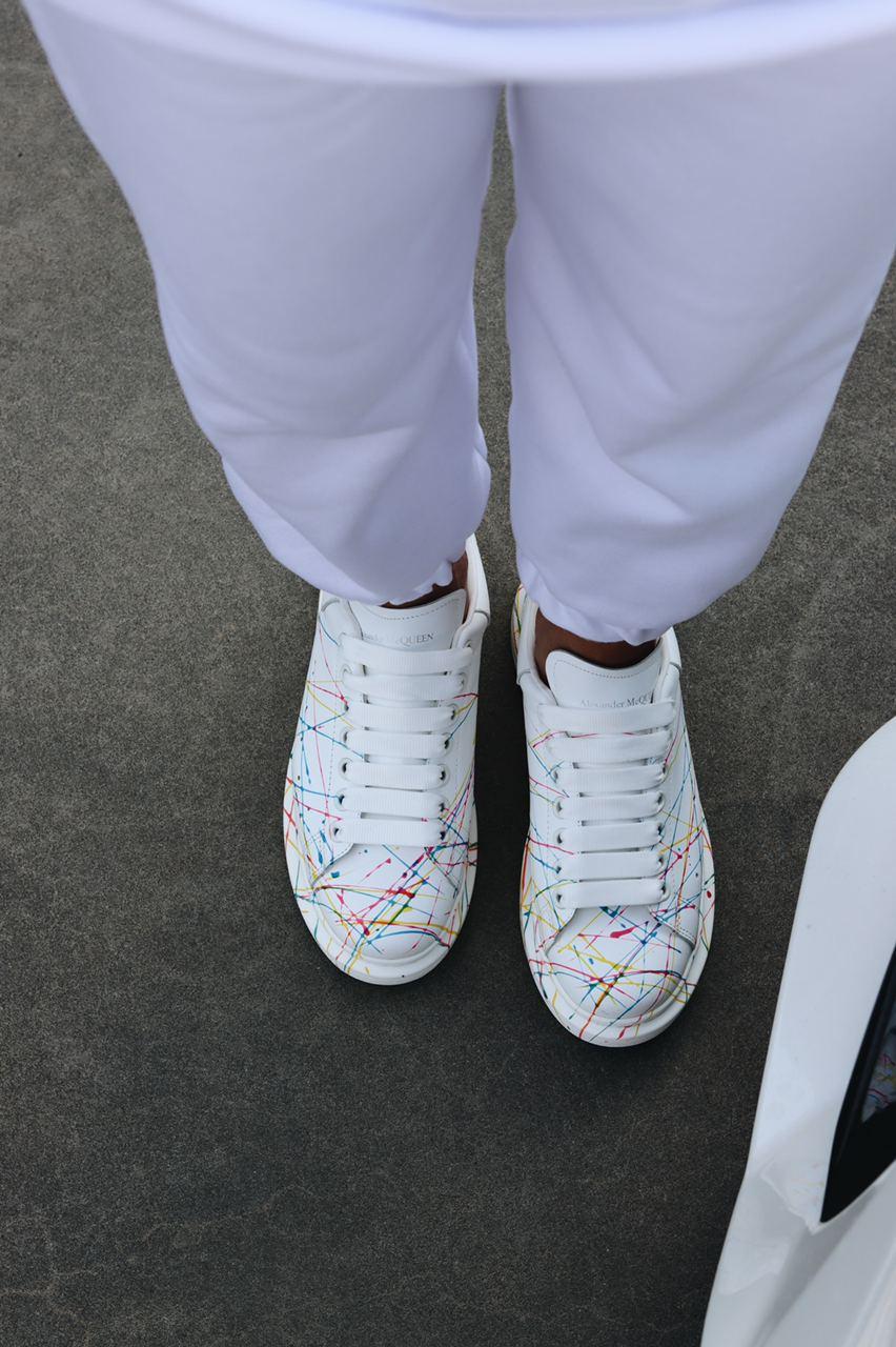 Alexander McQueen Low White Rainbow