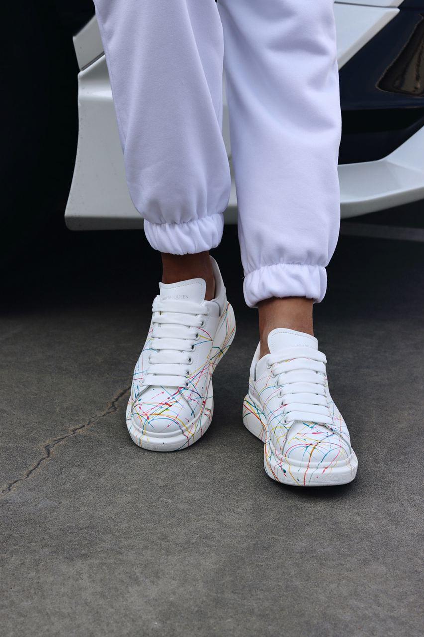 Alexander McQueen Low White Rainbow
