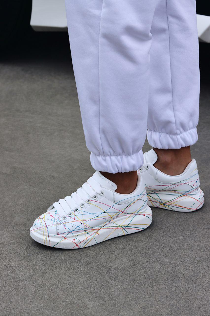 Alexander McQueen Low White Rainbow