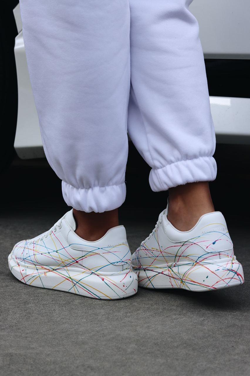 Alexander McQueen Low White Rainbow