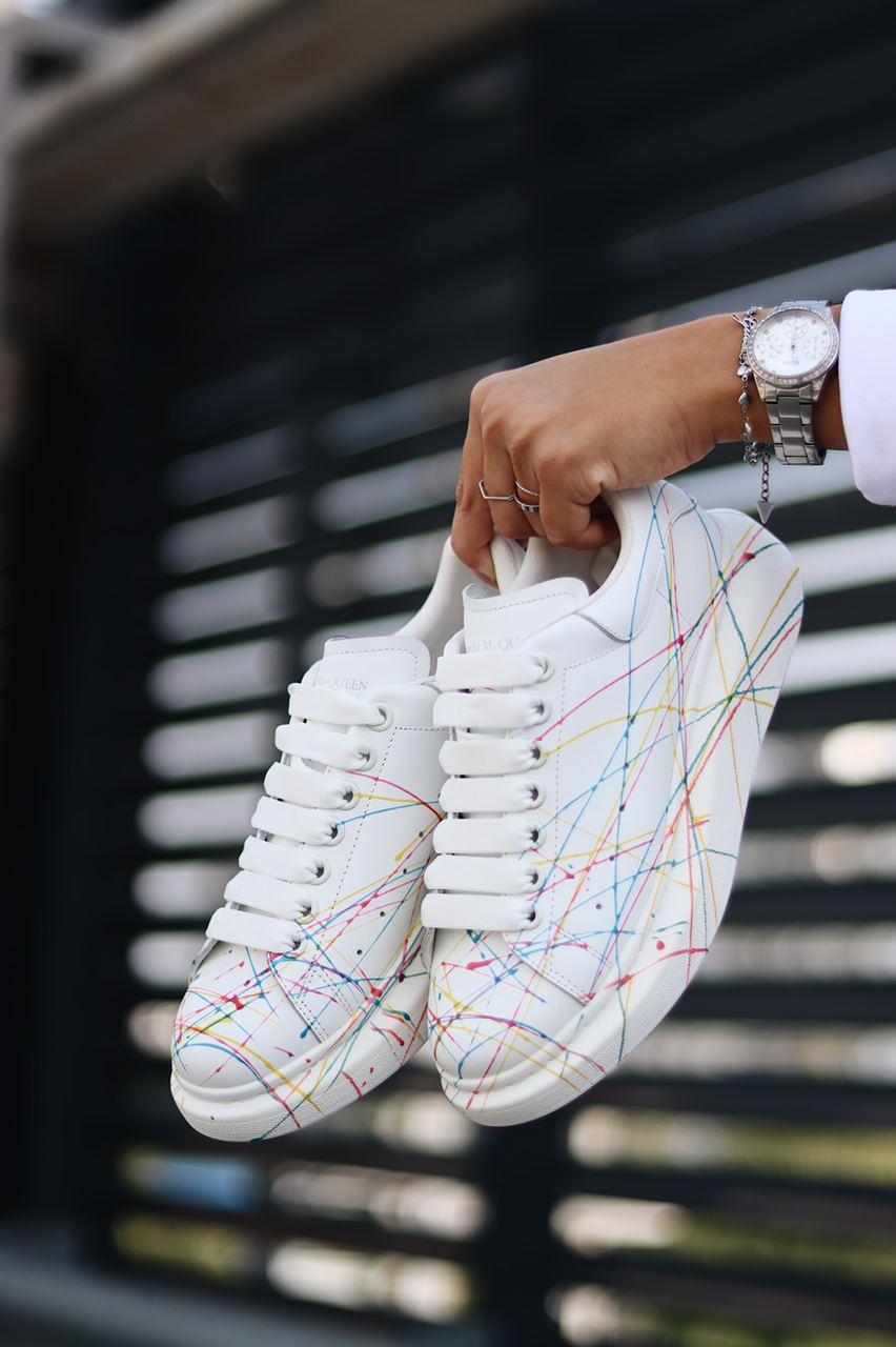 Alexander McQueen Low White Rainbow