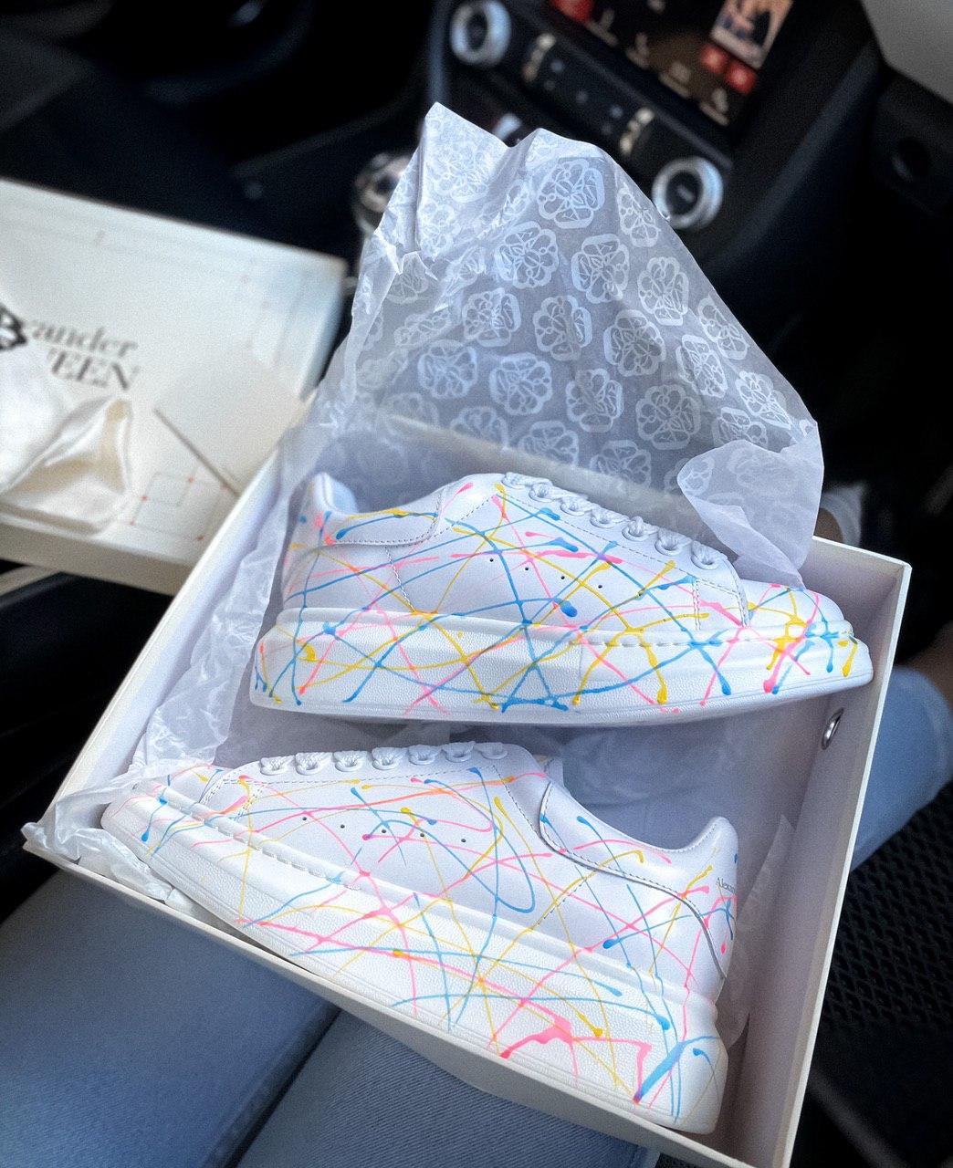 Alexander McQueen Low White Rainbow