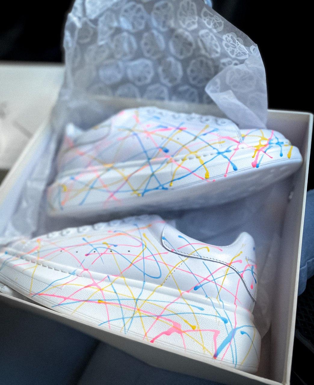 Alexander McQueen Low White Rainbow