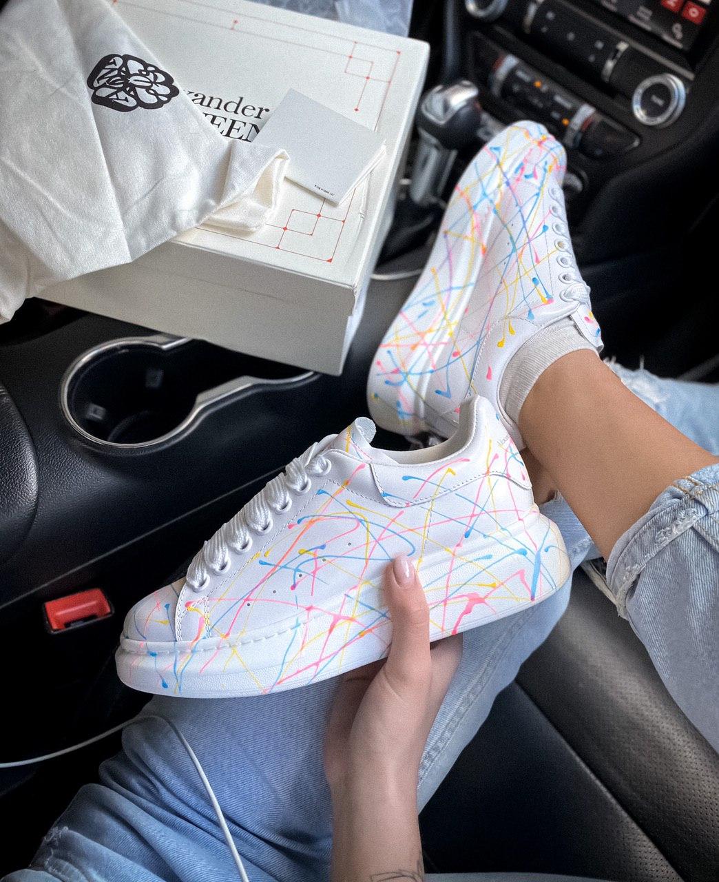 Alexander McQueen Low White Rainbow