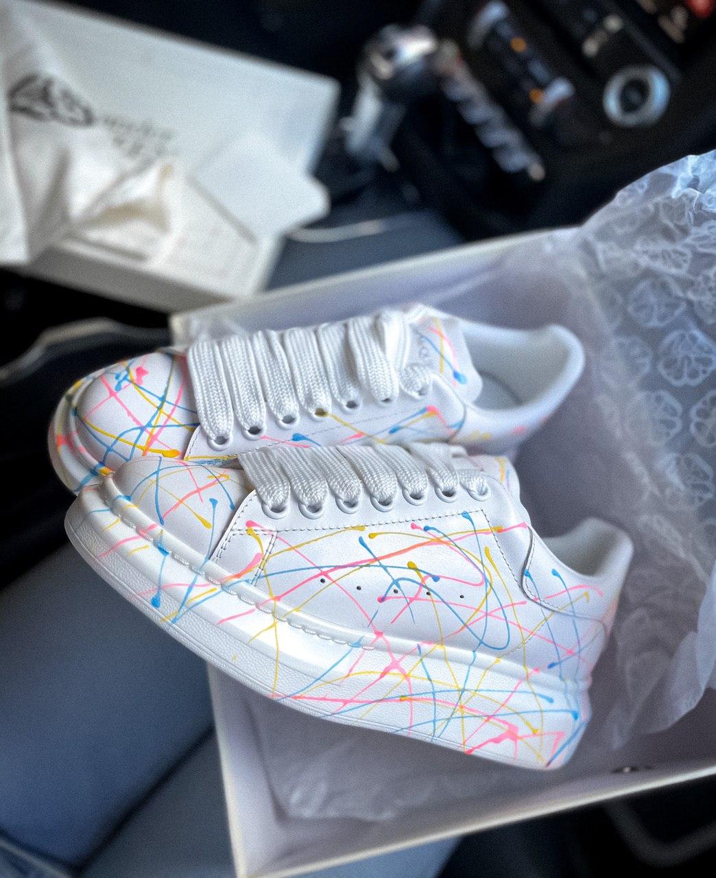 Alexander McQueen Low White Rainbow