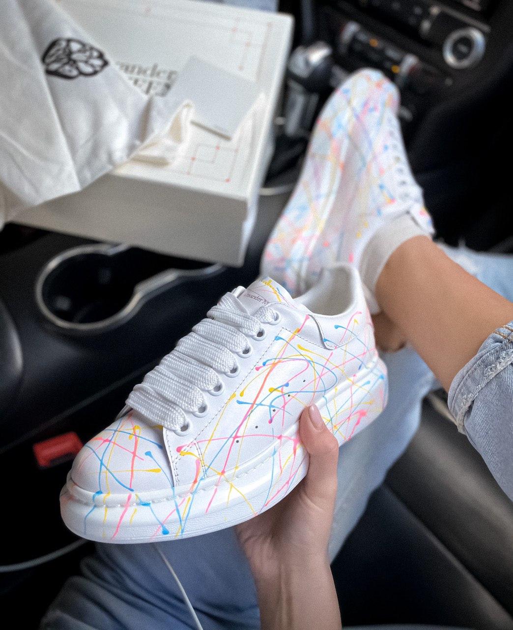 Alexander McQueen Low White Rainbow