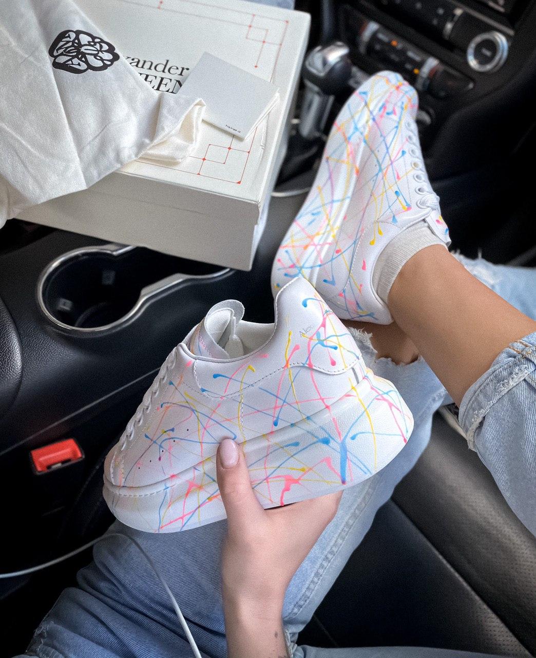 Alexander McQueen Low White Rainbow