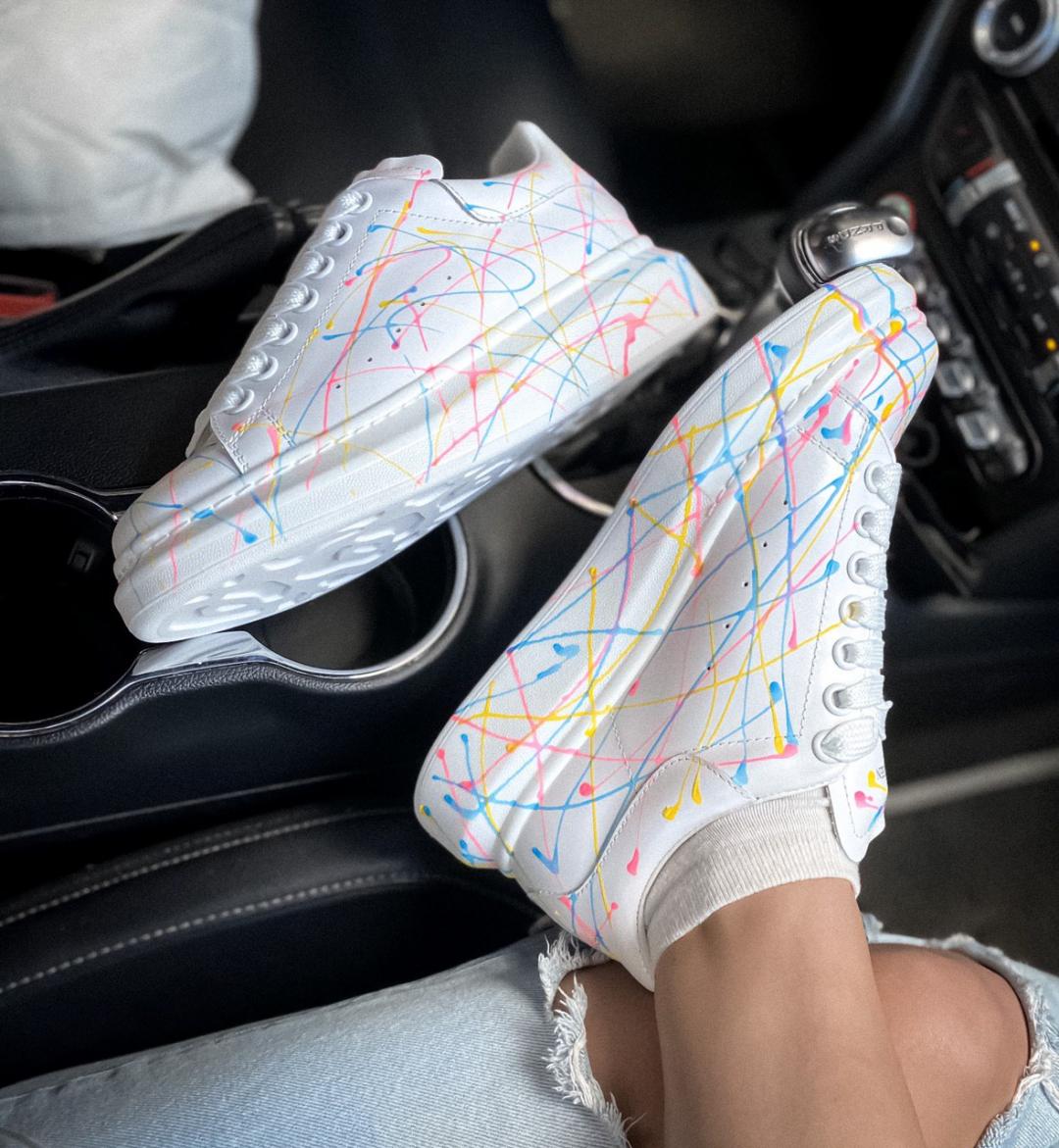 Alexander McQueen Low White Rainbow