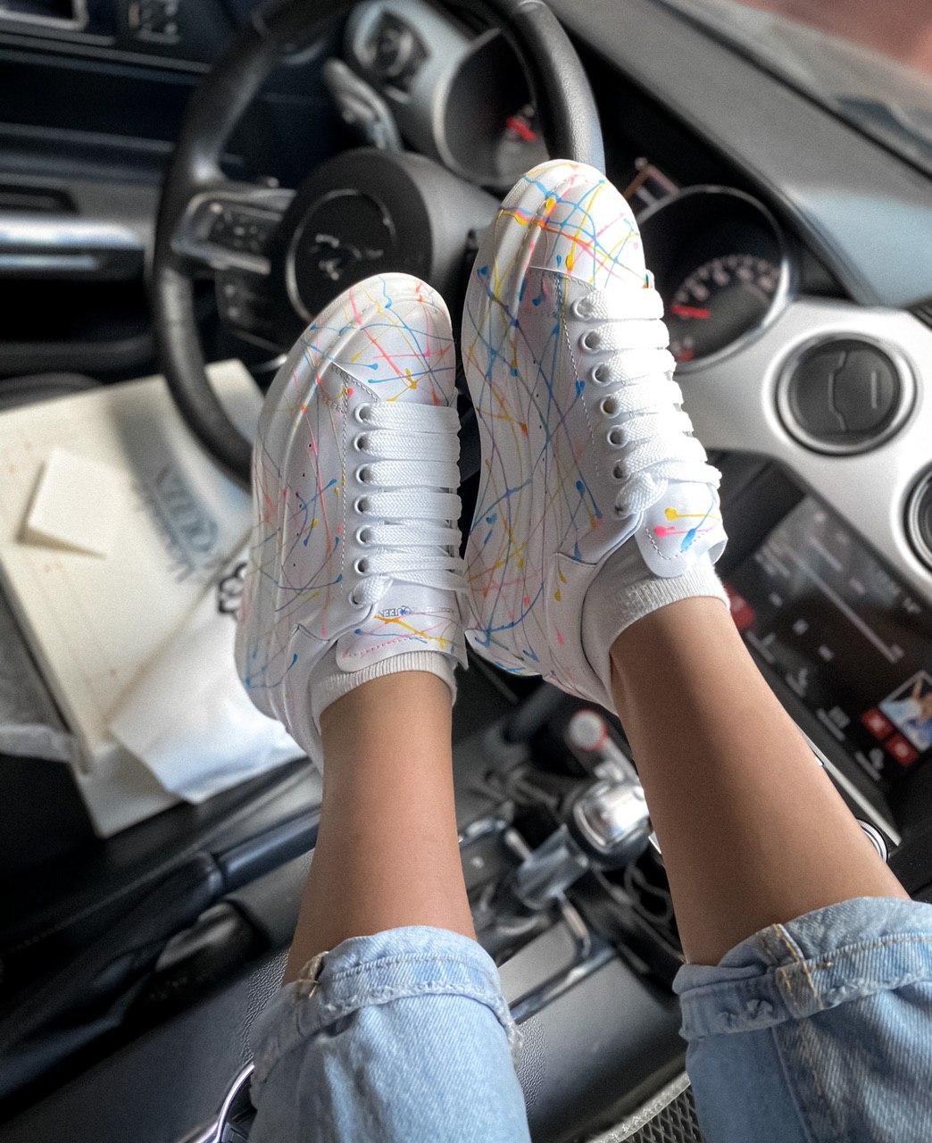 Alexander McQueen Low White Rainbow