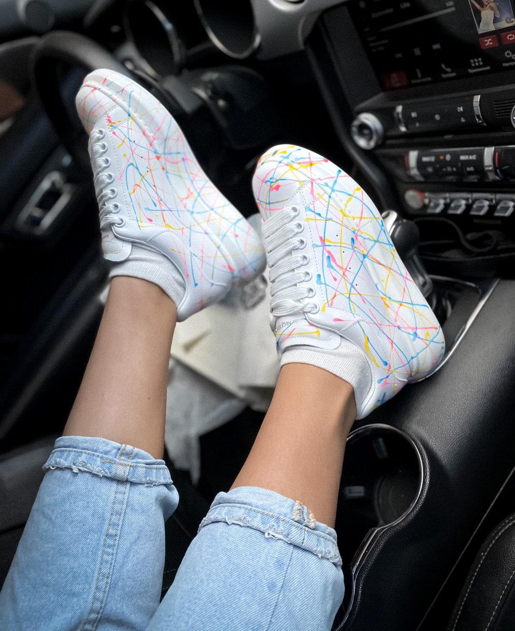 Alexander McQueen Low White Rainbow