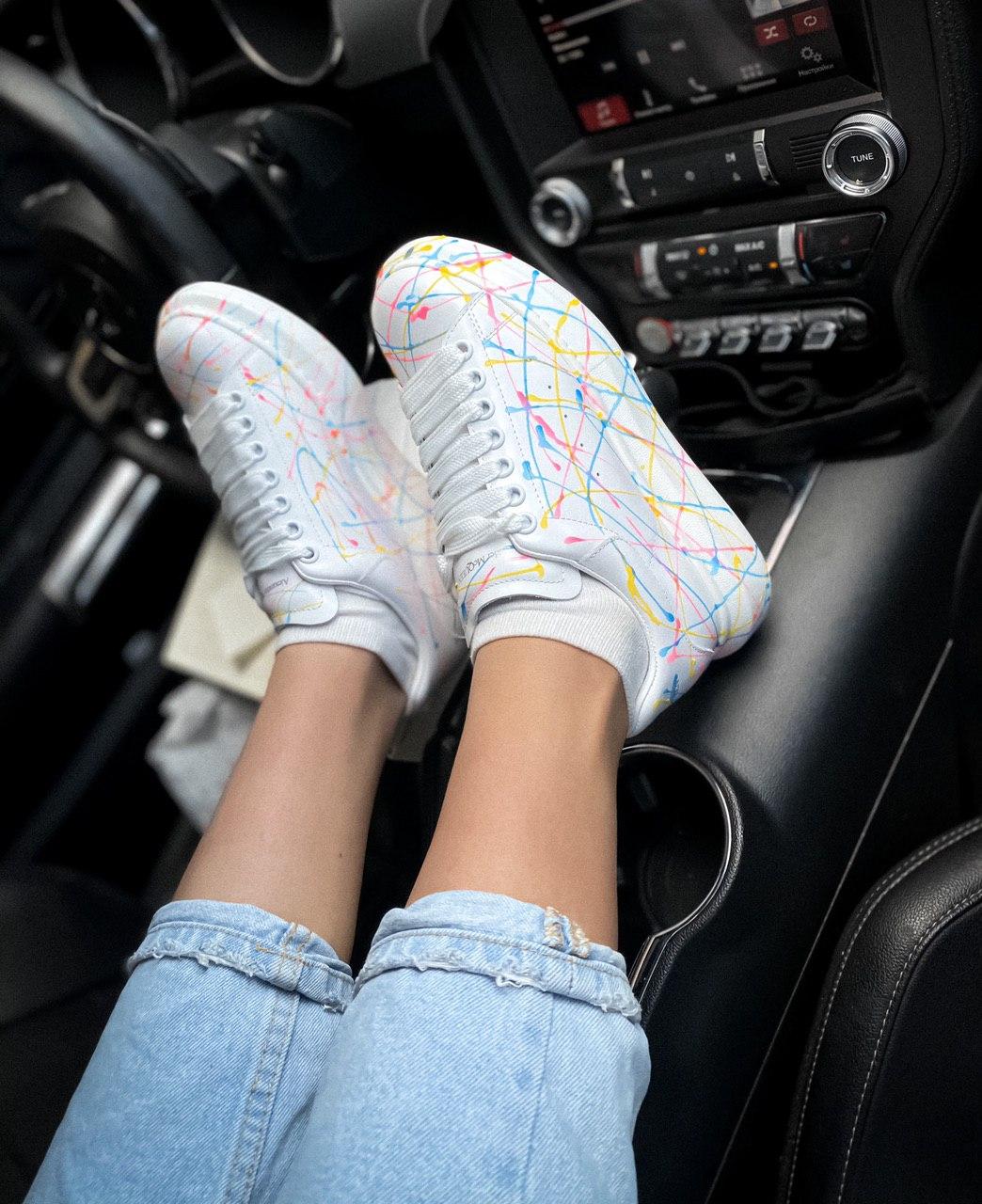 Alexander McQueen Low White Rainbow