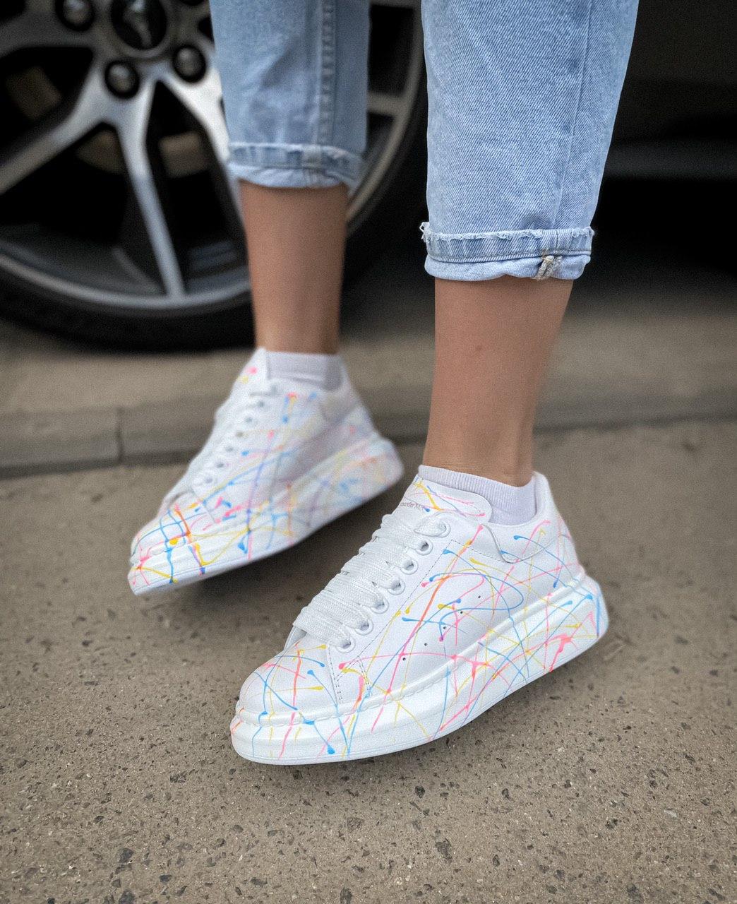Alexander McQueen Low White Rainbow