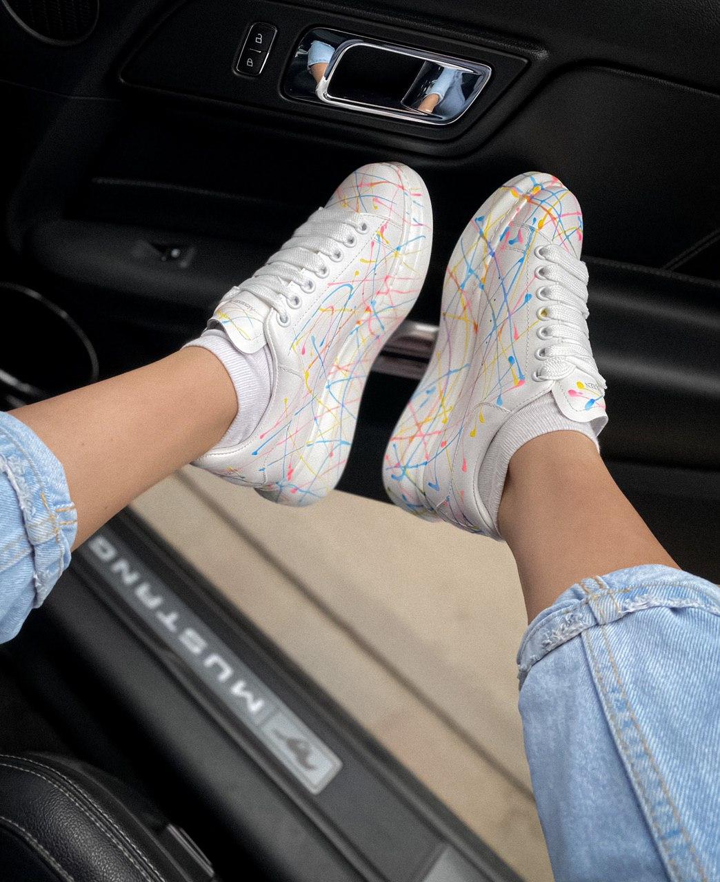 Alexander McQueen Low White Rainbow