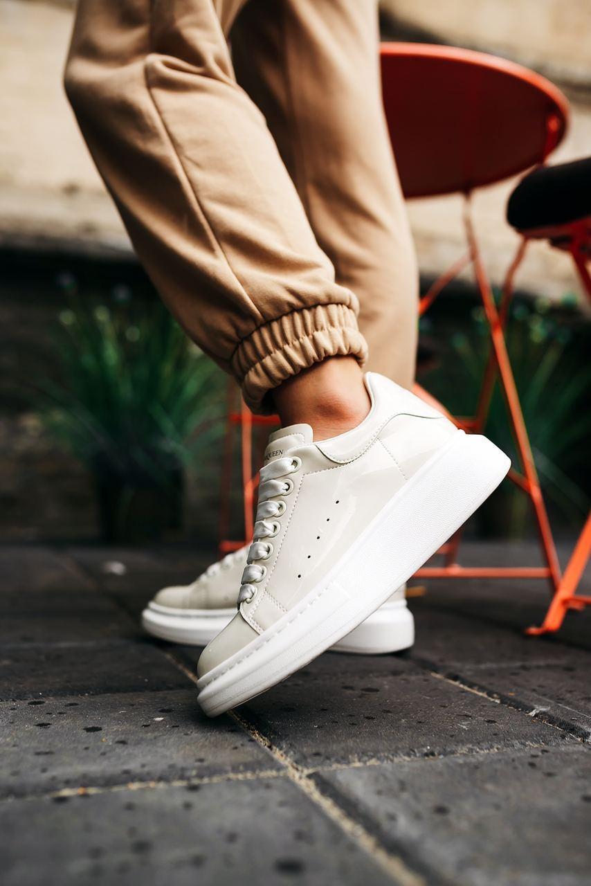 Alexander McQueen Low White Cream