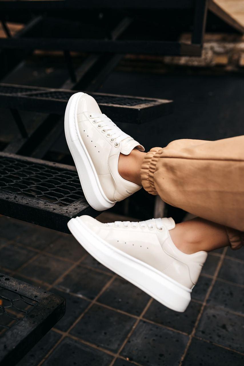Alexander McQueen Low White Cream