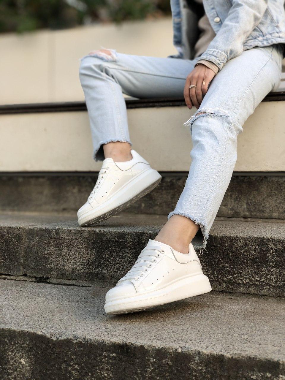 Alexander McQueen Low White Pearl