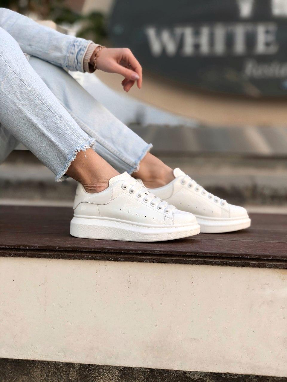 Alexander McQueen Low White Pearl