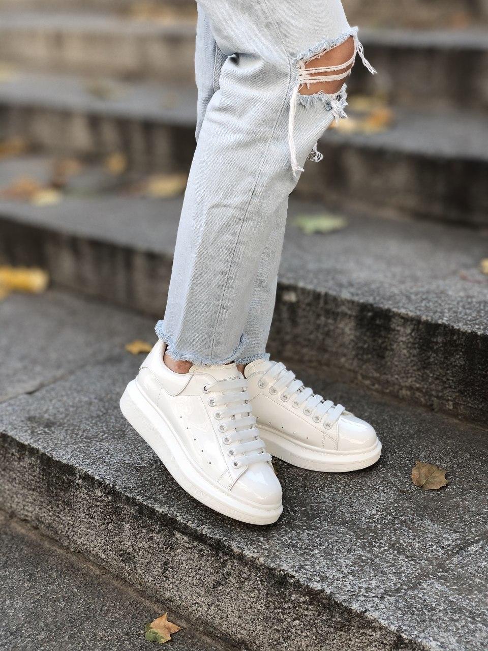 Alexander McQueen Low White Pearl