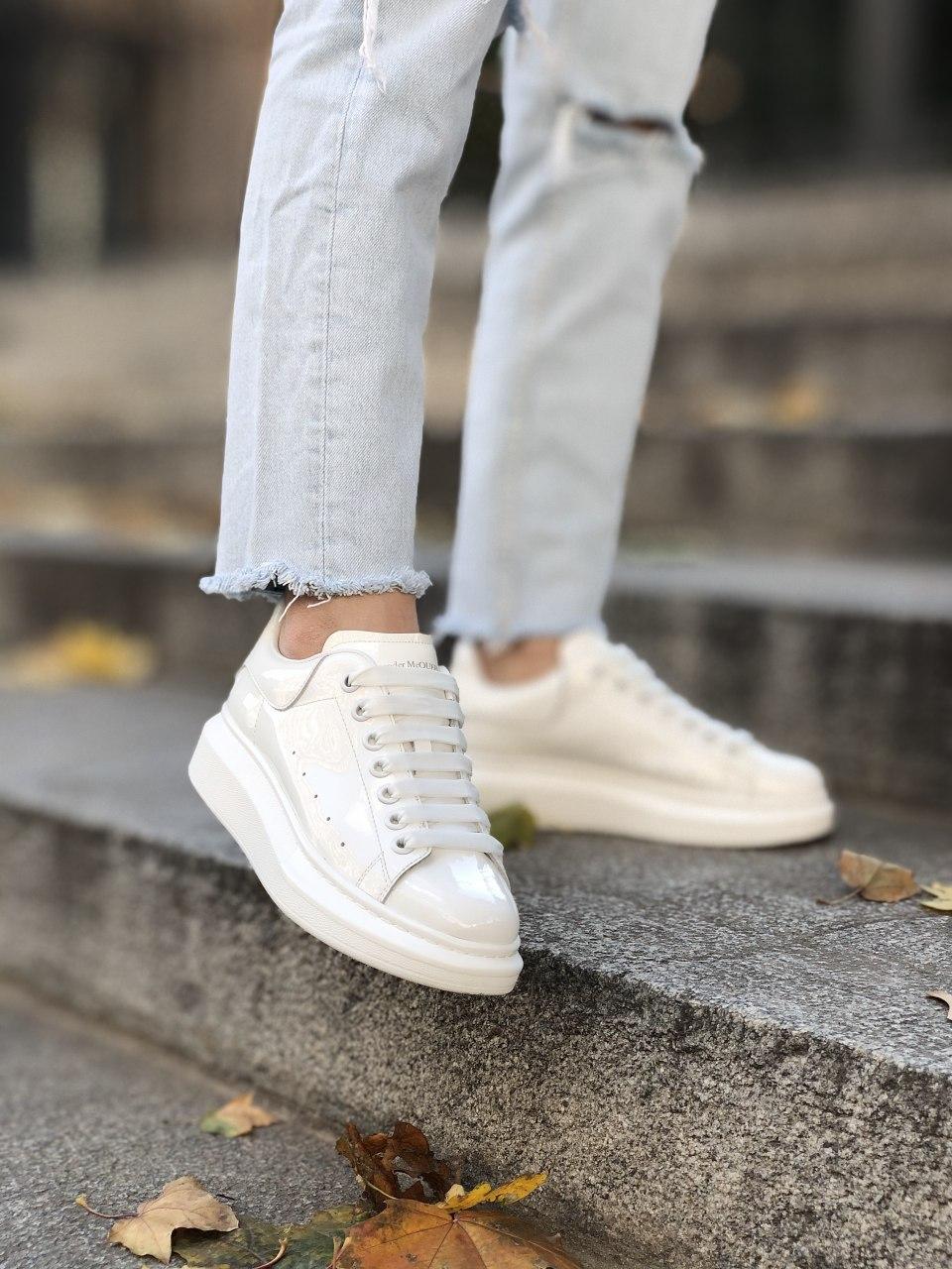 Alexander McQueen Low White Pearl