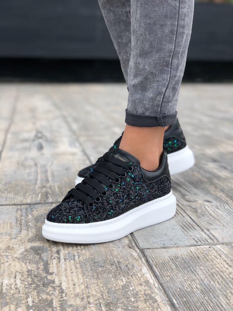 Alexander McQueen Low Galaxy Black White