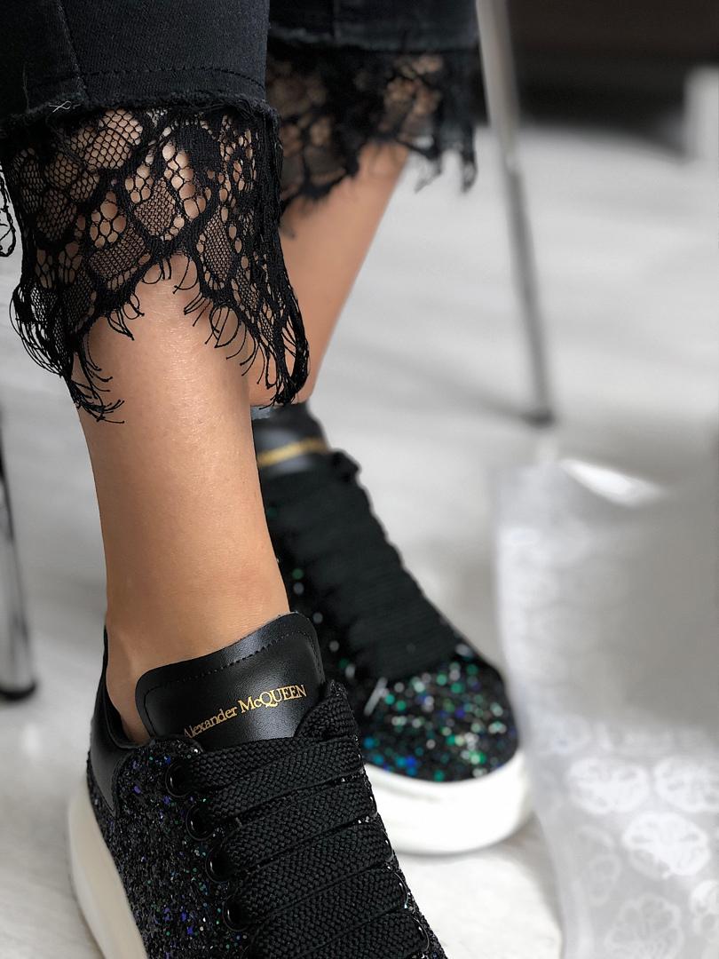 Alexander McQueen Low Galaxy Black White