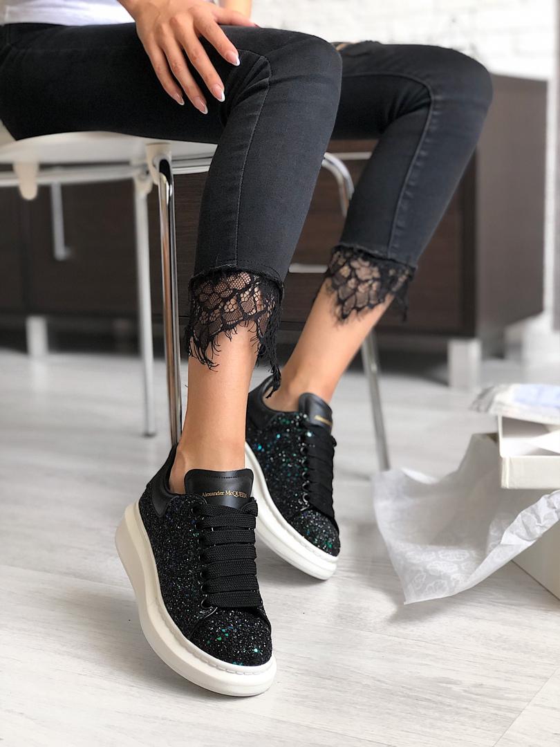Alexander McQueen Low Galaxy Black White