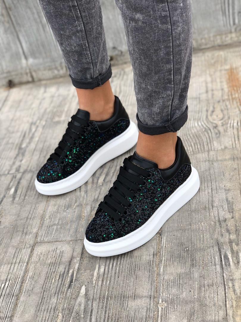 Alexander McQueen Low Galaxy Black White