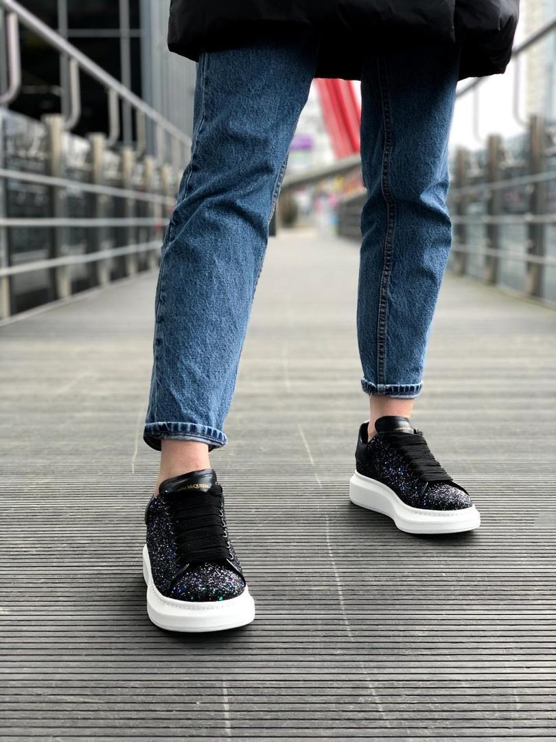 Alexander McQueen Low Galaxy Black White