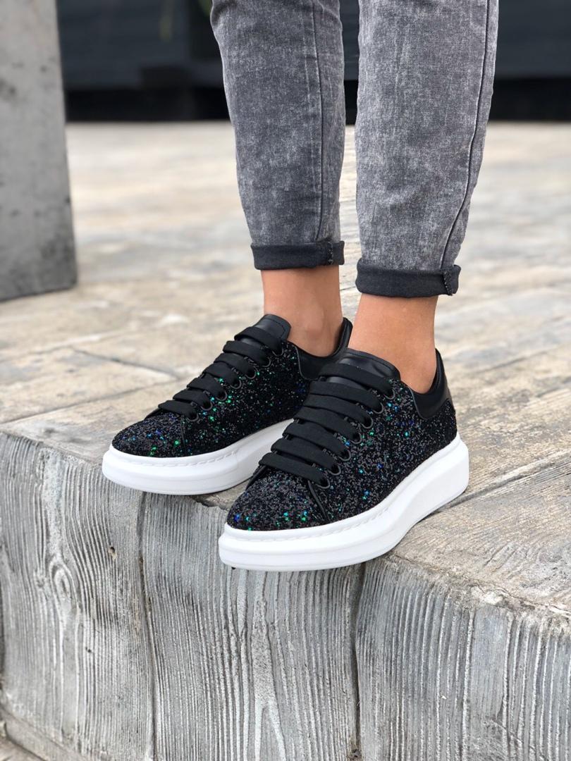 Alexander McQueen Low Galaxy Black White