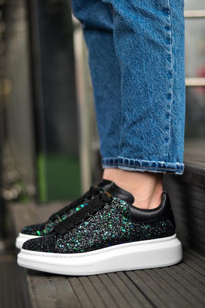 Alexander McQueen Low Galaxy Black White