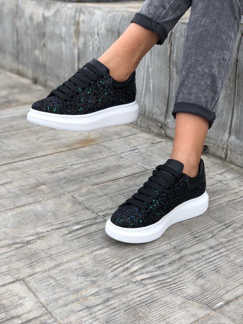 Alexander McQueen Low Galaxy Black White