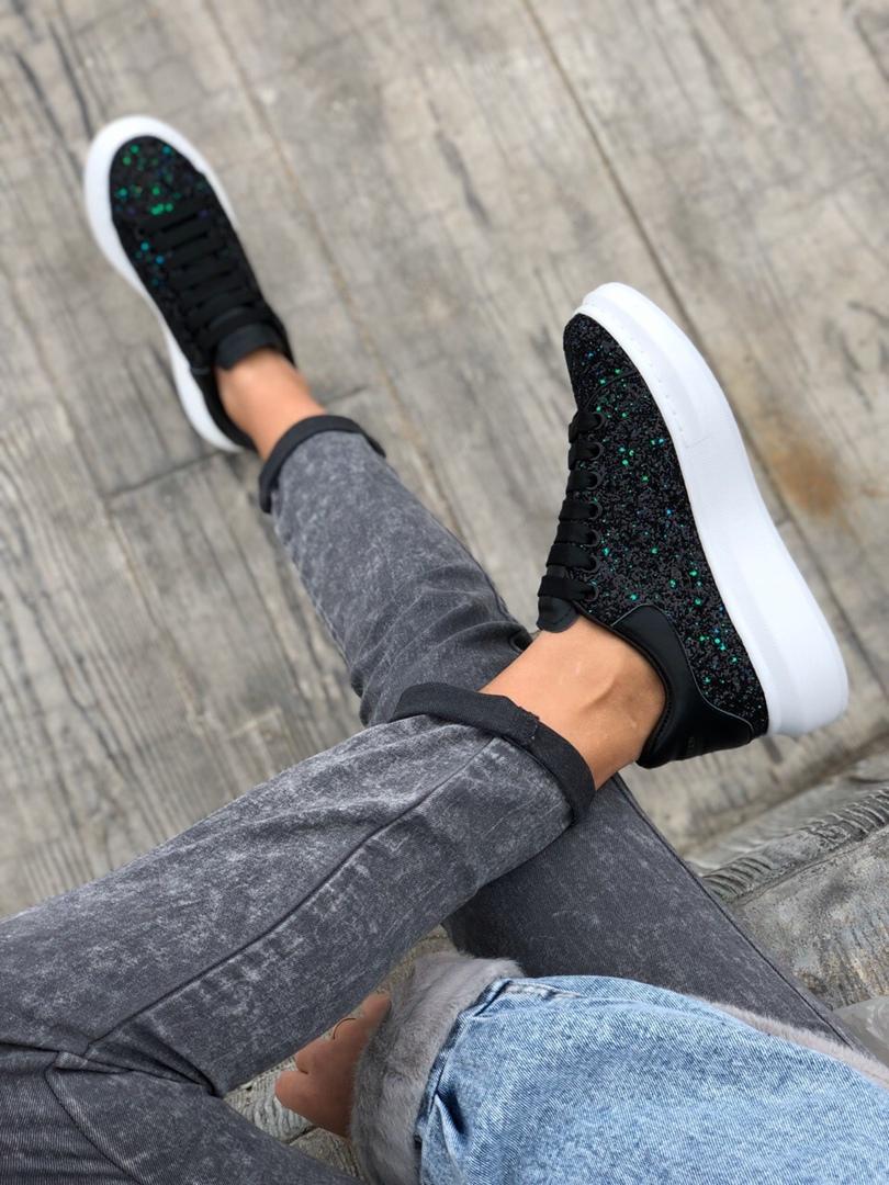 Alexander McQueen Low Galaxy Black White
