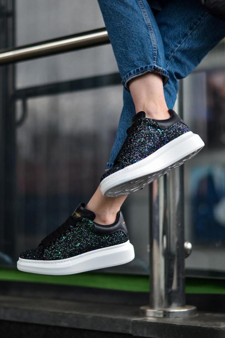 Alexander McQueen Low Galaxy Black White