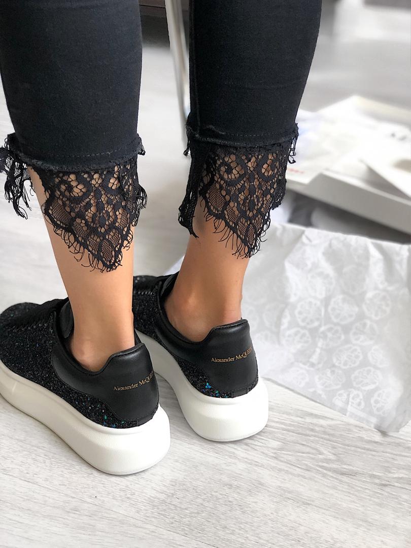 Alexander McQueen Low Galaxy Black White