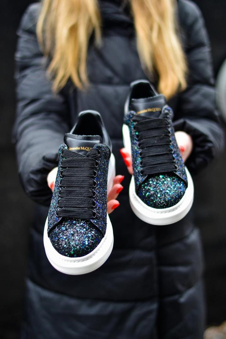 Alexander McQueen Low Galaxy Black White