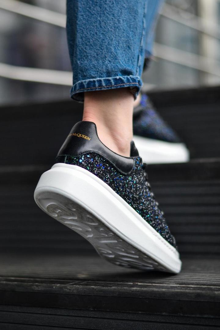Alexander McQueen Low Galaxy Black White