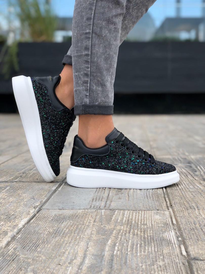 Alexander McQueen Low Galaxy Black White