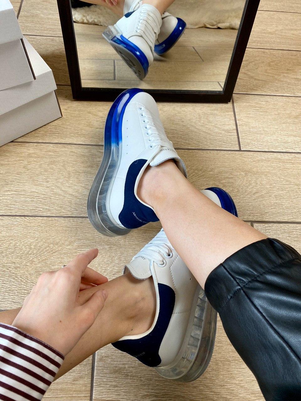 Alexander McQueen Low White Blue